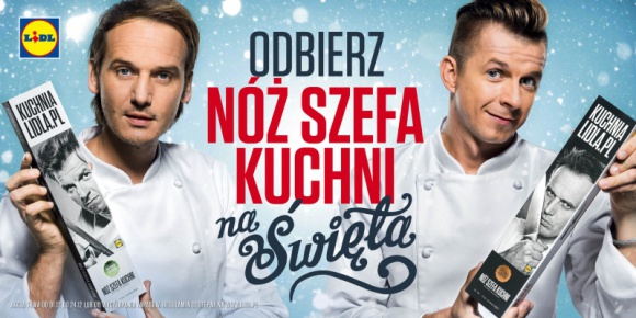 W Lidlu?kroi się niezła akcja promocyjna na Święta Styl życia, LIFESTYLE - 1 grudnia br. w sklepach sieci Lidl startuje akcja promocyjna, w której w zamian za zakupy będzie można otrzymać jeden z dwóch profesjonalnych noży szefa kuchni, które firmują Pascal Brodnicki i Karol Okrasa.