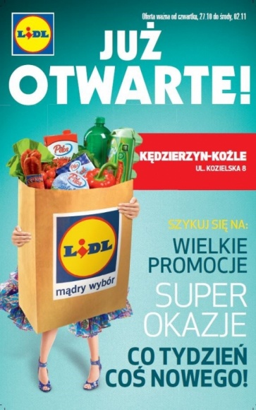 OTWARCIE NOWEGO SKLEPU LIDL W KĘDZIERZYNIE-KOŹLU Styl życia, LIFESTYLE - Już 20 października o godzinie 8:00 przy ul. Kozielskiej 8 otwarty zostanie nowy sklep sieci Lidl w Kędzierzynie-Koźlu. Z okazji otwarcia zapraszamy do udziału w specjalnie przygotowanych atrakcjach oraz na zakupy w promocyjnych cenach.
