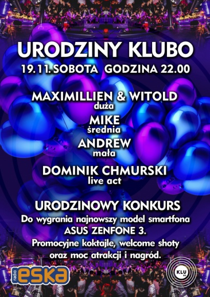 Urodziny KLUbo w nowej odsłonie! Celebruj sobotnią noc w Warszawie