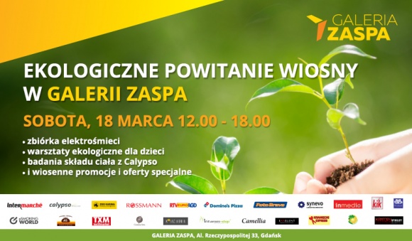 Ekologiczne powitanie wiosny w Galerii Zaspa Styl życia, LIFESTYLE - Zbiórka elektrośmieci, kreatywne warsztaty dla najmłodszych, promocja zdrowia i ekologii oraz liczne atrakcje ? w taki sposób Galeria Zaspa powita tegoroczną wiosnę. Wydarzenie odbędzie się w sobotę 18 marca br.