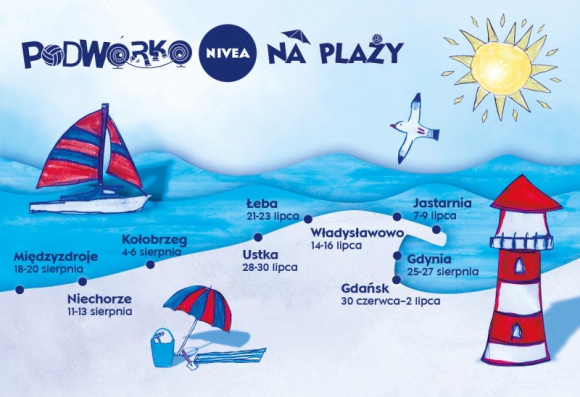Zdrowe i aktywne opalanie z Podwórkiem NIVEA na plaży Styl życia, LIFESTYLE - Podwórko NIVEA na plaży! Po raz kolejny akcja zagości w najpopularniejszych nadmorskich miejscowościach, takich jak Gdańsk, Gdynia, Jastarnia, Władysławowo, Łeba, Ustka, Kołobrzeg, Niechorze i Międzyzdroje.