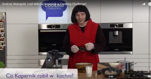 Mikołaj Kopernik w Cooking Challenge! Styl życia, LIFESTYLE - Studio Cooking Challenge odwiedził nikt inny jak kopia Mikołaja Kopernika!