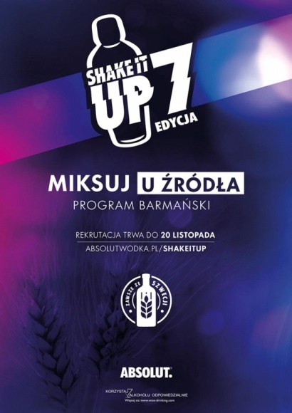 POSZUKIWANI I POSZUKIWANE! "MIKSUJ U ŹRÓDŁA" Styl życia, LIFESTYLE - Na dorocznej mapie wydarzeń poświęconych profesjonalizacji środowiska barmańskiego szczególne miejsce zajmuje program "Shake It Up". Jest on organizowany od ponad 6 lat przez markę ABSOLUT.