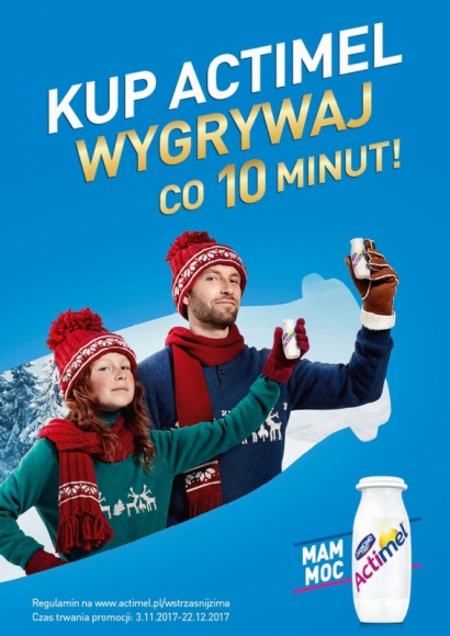 Wstrząśnij zimą z Actimelem i wygrywaj co 10 minut! Styl życia, LIFESTYLE - W tym roku zima nikomu nie będzie się dłużyć! Actimel organizuje loterię, w której co 10 minut można wygrać jedną z ponad 3600 atrakcyjnych nagród. Dodatkowo na jednego szczęśliwca czeka nagroda główna, czyli wspaniała wyprawa do Norwegii.