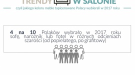 Trendy w salonie czyli jakiego koloru meble tapicerowane Polacy wybierali w 2017