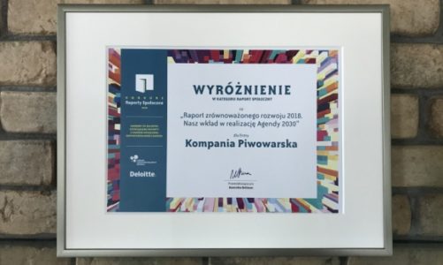Raport CSR Kompanii Piwowarskiej wyróżniony w konkursie na raporty