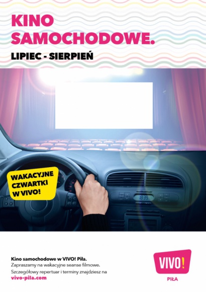 Darmowe seanse w nowej odsłonie. Kino samochodowe na parkingu VIVO! Piła.