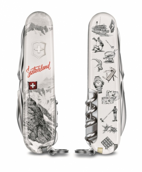 Symbole Szwajcarii na scyzoryku Styl życia, LIFESTYLE - Scyzoryk Victorinox Explorer Swiss Spirit Special Edition 2020 jest zaproszeniem do odkrywania uroków Szwajcarii.